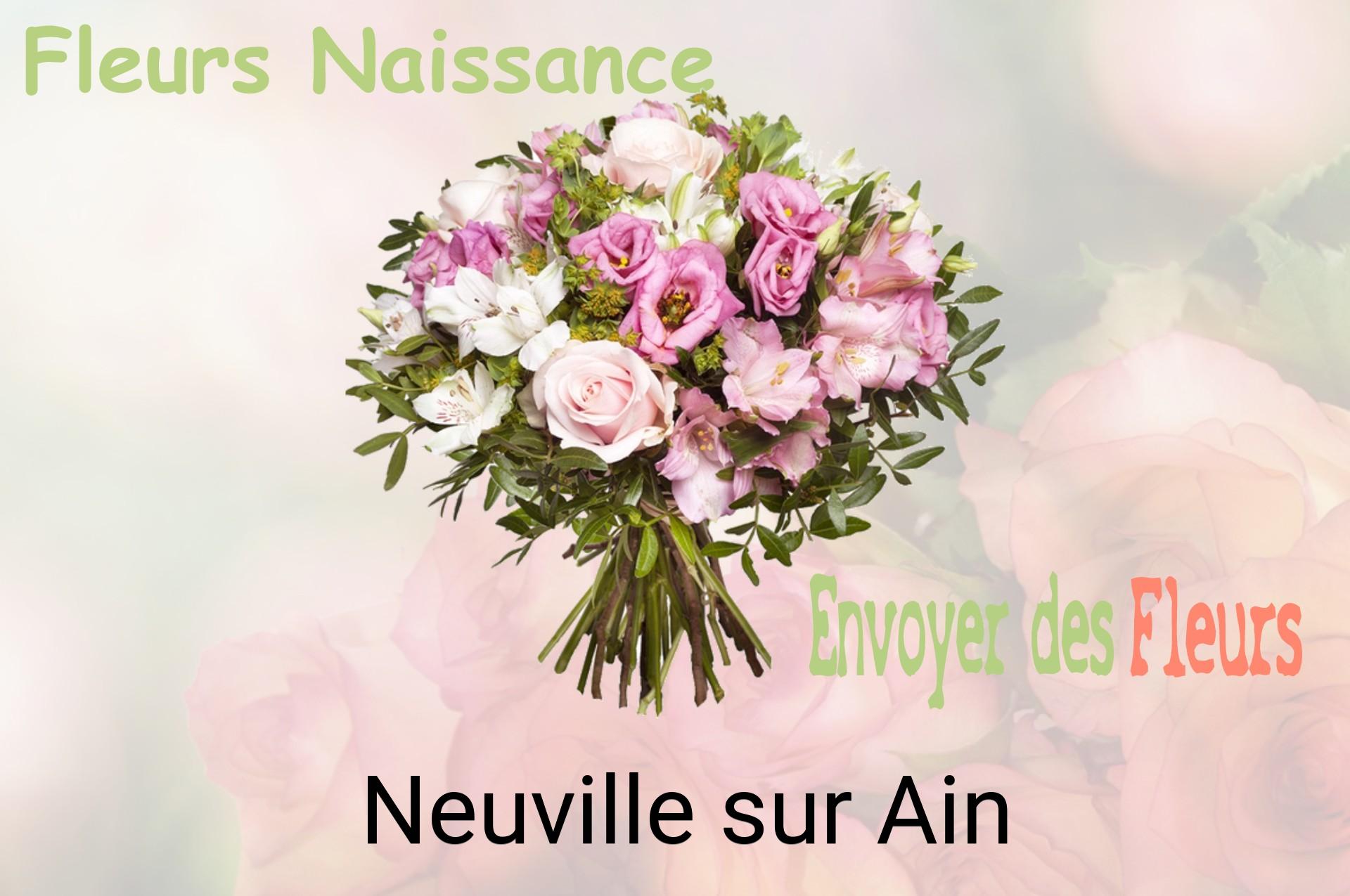 Bouquet de fleurs de naissance livré à Neuville-sur-Ain