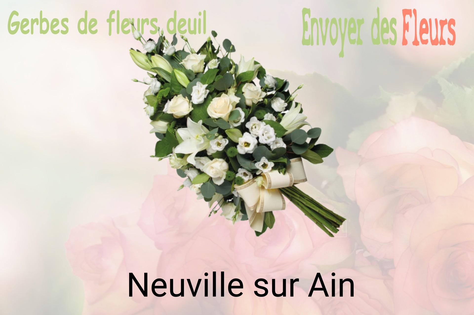 Gerbe de fleurs de deuil livrée à Neuville-sur-Ain